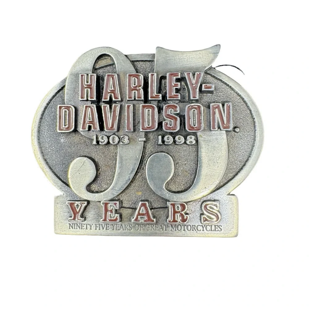 1997 Harley-Davidson 95th Anniversary Belt Buckle with Box Limited Edition EUC